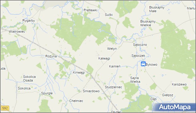 mapa Kałwągi, Kałwągi na mapie Targeo