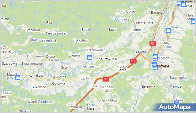 mapa Kamesznica, Kamesznica na mapie Targeo
