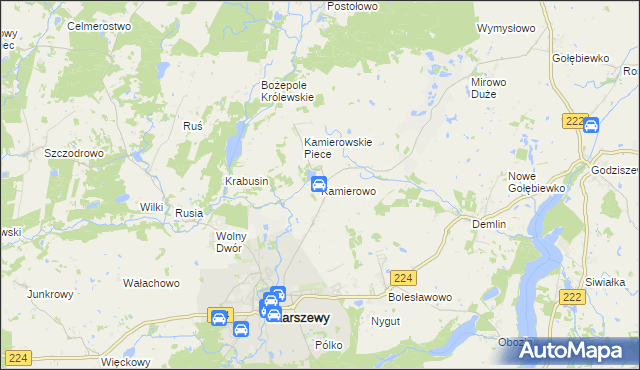 mapa Kamierowo, Kamierowo na mapie Targeo