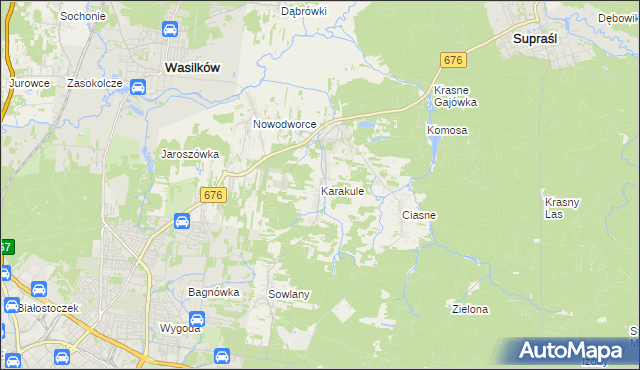 mapa Karakule, Karakule na mapie Targeo