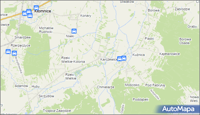 mapa Karczewice, Karczewice na mapie Targeo