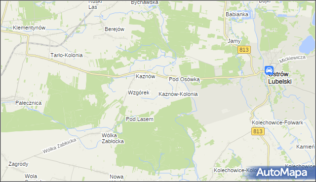 mapa Kaznów-Kolonia, Kaznów-Kolonia na mapie Targeo