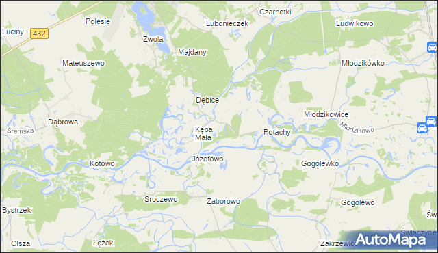 mapa Kępa Wielka, Kępa Wielka na mapie Targeo
