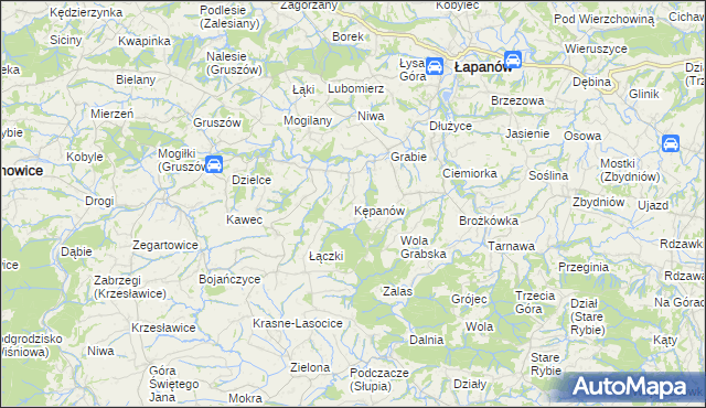 mapa Kępanów, Kępanów na mapie Targeo