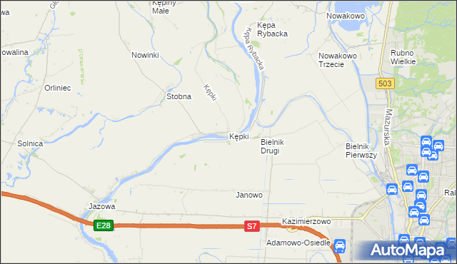 mapa Kępki gmina Nowy Dwór Gdański, Kępki gmina Nowy Dwór Gdański na mapie Targeo