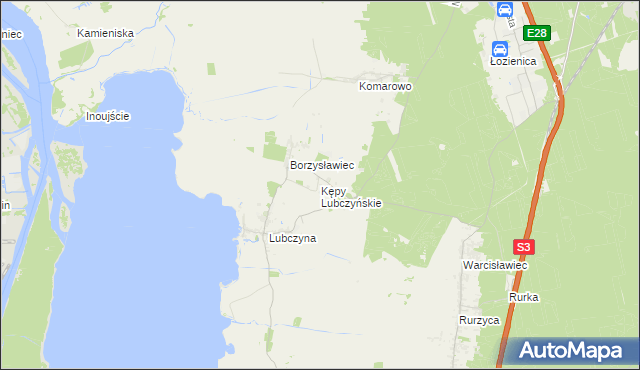mapa Kępy Lubczyńskie, Kępy Lubczyńskie na mapie Targeo