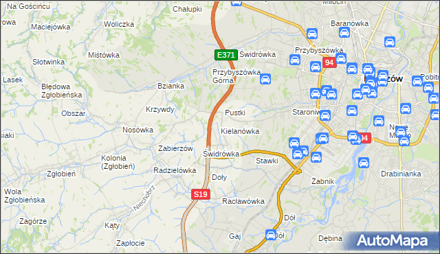 mapa Kielanówka, Kielanówka na mapie Targeo