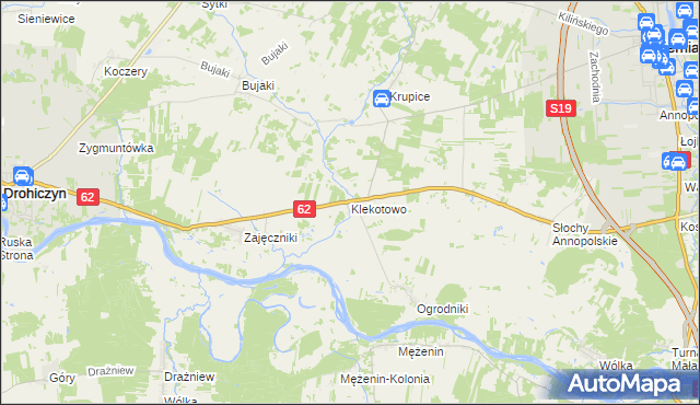 mapa Klekotowo gmina Siemiatycze, Klekotowo gmina Siemiatycze na mapie Targeo