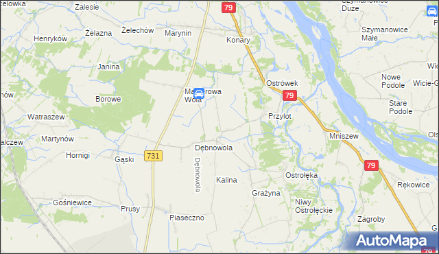 mapa Klonowa Wola, Klonowa Wola na mapie Targeo