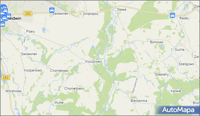 mapa Kluczkówko, Kluczkówko na mapie Targeo