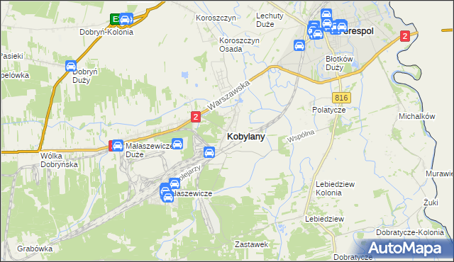 mapa Kobylany gmina Terespol, Kobylany gmina Terespol na mapie Targeo