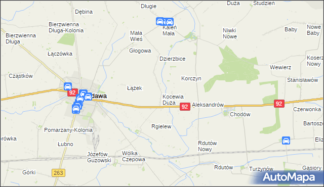 mapa Kocewia Duża, Kocewia Duża na mapie Targeo