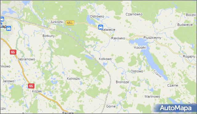 mapa Kołkowo, Kołkowo na mapie Targeo