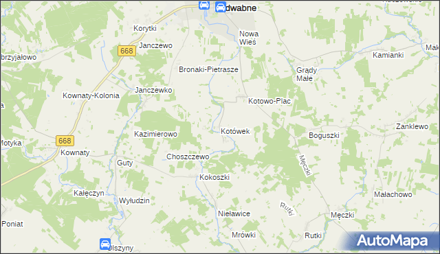 mapa Kotówek, Kotówek na mapie Targeo