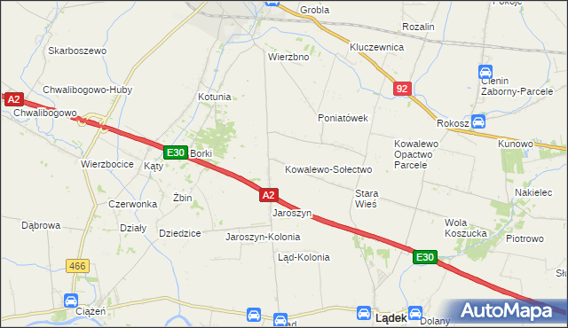 mapa Kowalewo-Sołectwo, Kowalewo-Sołectwo na mapie Targeo