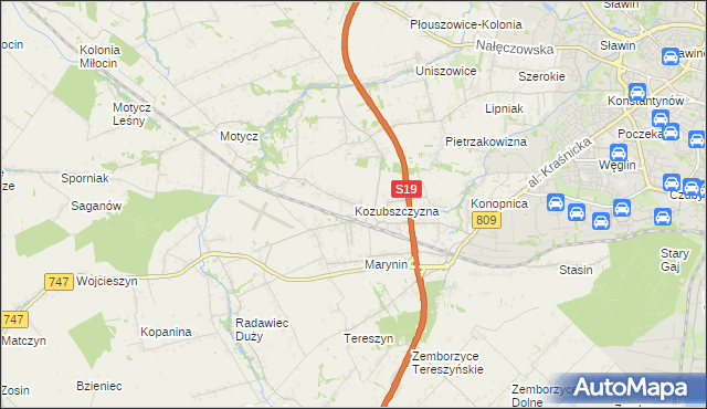 mapa Kozubszczyzna, Kozubszczyzna na mapie Targeo