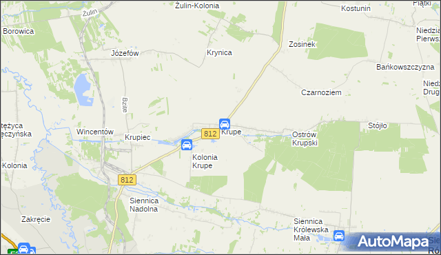 mapa Krupe, Krupe na mapie Targeo