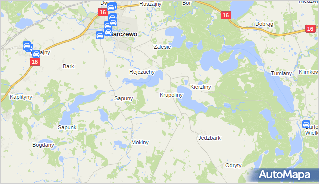 mapa Krupoliny, Krupoliny na mapie Targeo