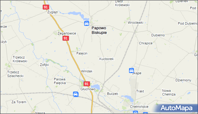 mapa Kucborek, Kucborek na mapie Targeo