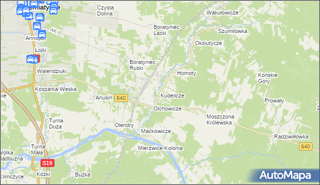 mapa Kudelicze, Kudelicze na mapie Targeo