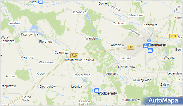 mapa Kwiatkowice-Las, Kwiatkowice-Las na mapie Targeo