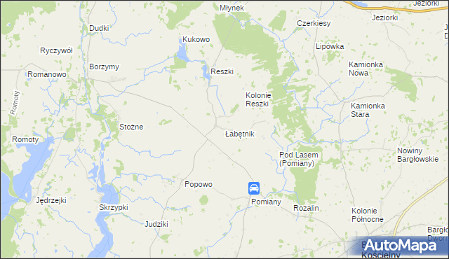 mapa Łabętnik, Łabętnik na mapie Targeo