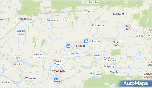 mapa Laszki powiat jarosławski, Laszki powiat jarosławski na mapie Targeo