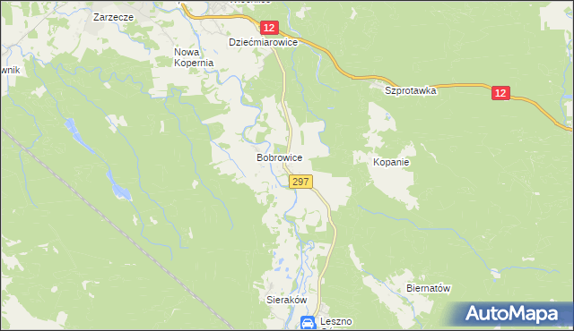 mapa Leszno Dolne, Leszno Dolne na mapie Targeo