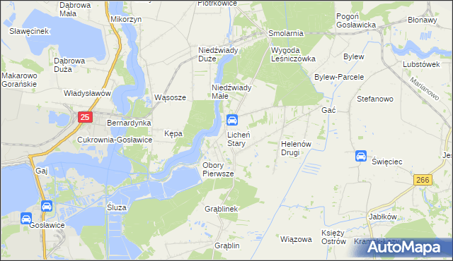 mapa Licheń Stary, Licheń Stary na mapie Targeo