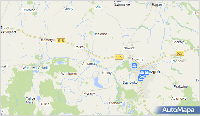 mapa Litewki, Litewki na mapie Targeo