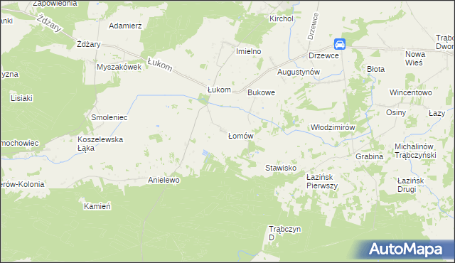 mapa Łomów, Łomów na mapie Targeo