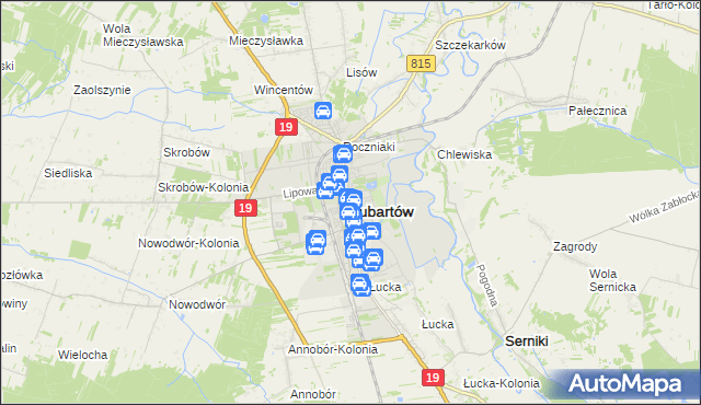 mapa Lubartów, Lubartów na mapie Targeo