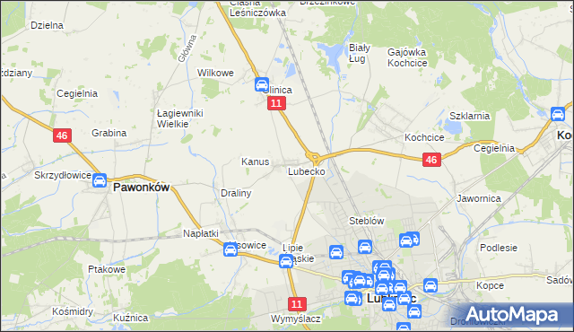 mapa Lubecko, Lubecko na mapie Targeo