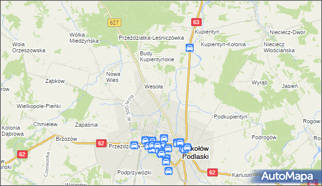 mapa Łubianki, Łubianki na mapie Targeo