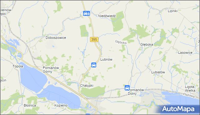 mapa Lubnów gmina Ziębice, Lubnów gmina Ziębice na mapie Targeo