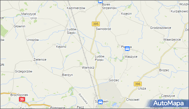mapa Ludów Polski, Ludów Polski na mapie Targeo