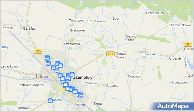 mapa Ludwikowo gmina Szamotuły, Ludwikowo gmina Szamotuły na mapie Targeo