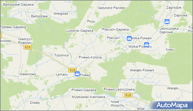 mapa Lutobrok, Lutobrok na mapie Targeo
