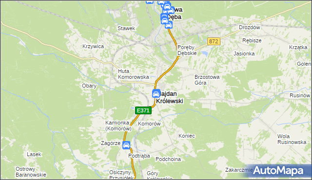 mapa Majdan Królewski, Majdan Królewski na mapie Targeo