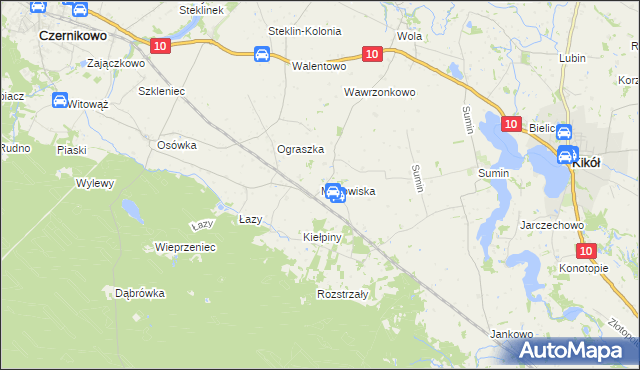 mapa Makowiska gmina Czernikowo, Makowiska gmina Czernikowo na mapie Targeo