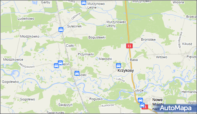 mapa Małoszki, Małoszki na mapie Targeo