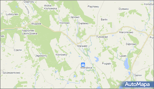 mapa Marwałd, Marwałd na mapie Targeo