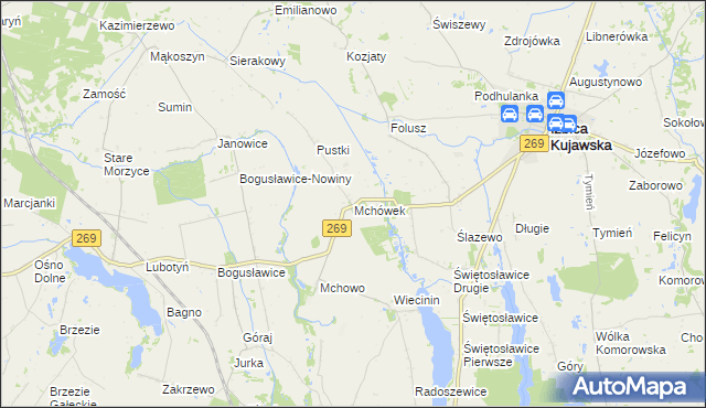 mapa Mchówek, Mchówek na mapie Targeo