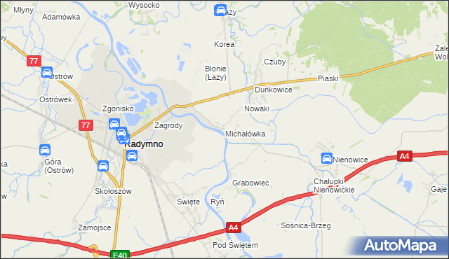 mapa Michałówka gmina Radymno, Michałówka gmina Radymno na mapie Targeo
