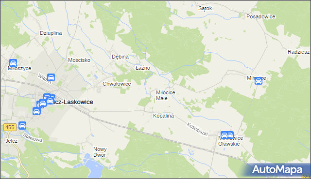 mapa Miłocice Małe, Miłocice Małe na mapie Targeo