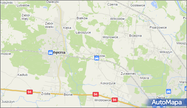 mapa Mrozów, Mrozów na mapie Targeo