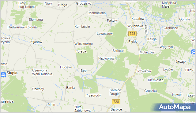 mapa Nadworów, Nadworów na mapie Targeo