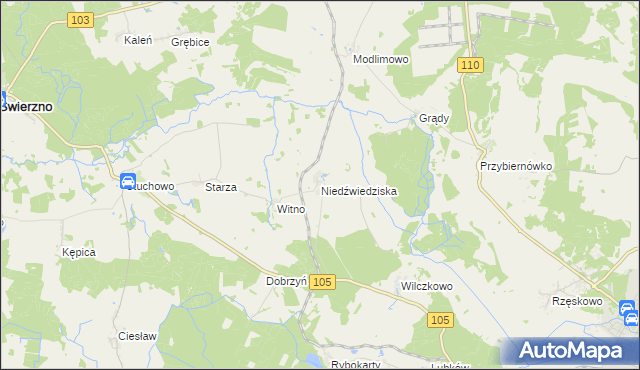 mapa Niedźwiedziska, Niedźwiedziska na mapie Targeo