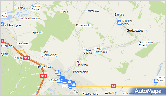 mapa Nowa Osada, Nowa Osada na mapie Targeo