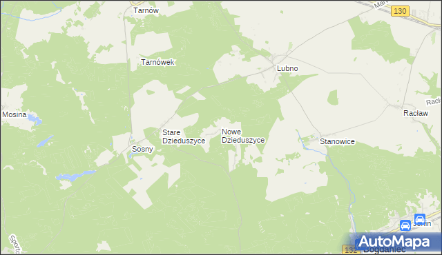 mapa Nowe Dzieduszyce, Nowe Dzieduszyce na mapie Targeo